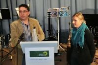 Foto: Kreisvorstandssprecher Christoph Weyrath und Corinna Rüffer, MdB